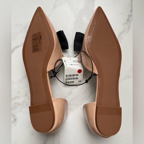 H&M d’Orsay nude flats with black bow - Picture 2 of 3